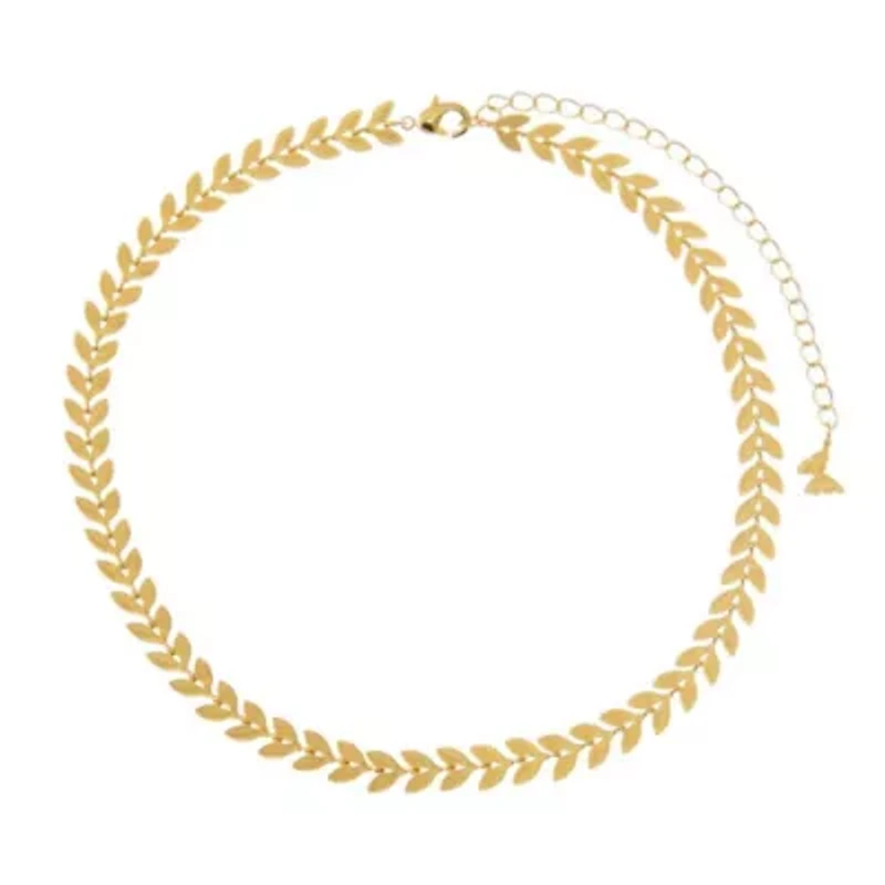 Solid Chevron Link Chain Choker