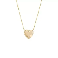 Pave Outlined Heart Necklace