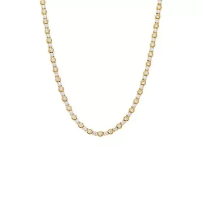 CZ Bezel Multi Shape Tennis Necklace
