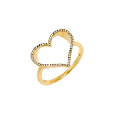 Pave Open Heart Ring