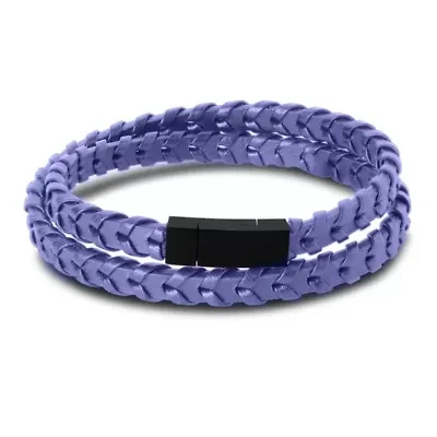 Mens Fishtail Leather Wrap Bracelet, Mahogany