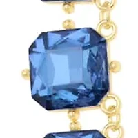 Martha Stewart Cushion Crystal Statement Necklace, Blue