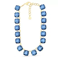 Martha Stewart Cushion Crystal Statement Necklace, Blue