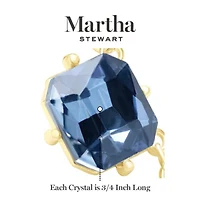 Martha Stewart Cushion Crystal Statement Necklace, Blue