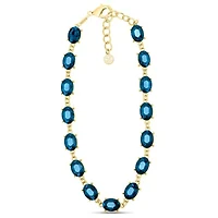 Martha Stewart Oval Crystal Statement Necklace, Green