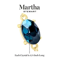 Martha Stewart Oval Crystal Statement Necklace, Green