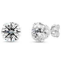 Lab Created Jaclyn Smith 4 Carat Moissanite Stud Earrings White Gold