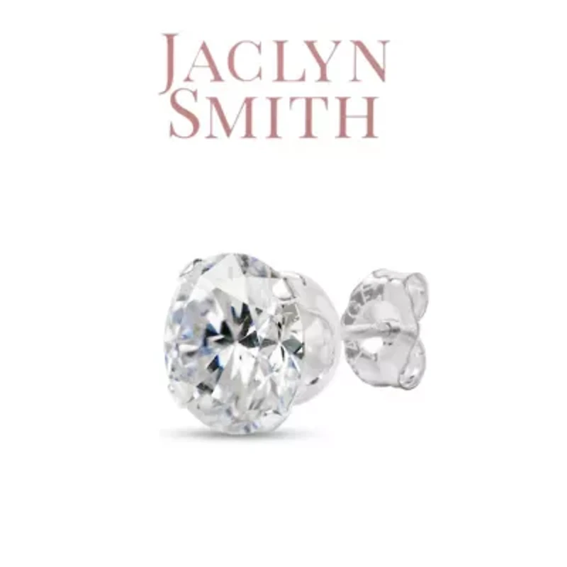 Lab Created Jaclyn Smith 4 Carat Moissanite Stud Earrings White Gold