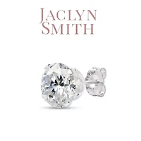 Lab Created Jaclyn Smith 4 Carat Moissanite Stud Earrings White Gold