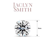 Lab Created Jaclyn Smith 4 Carat Moissanite Stud Earrings White Gold