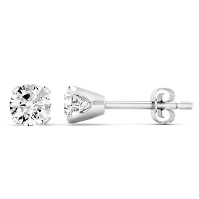 Lab Created Jaclyn Smith 2 Carat Moissanite Stud Earrings Yellow Gold