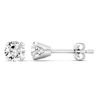 Lab Created Jaclyn Smith 2 Carat Moissanite Stud Earrings Yellow Gold