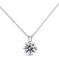 Lab Created Jaclyn Smith 1/4 Carat Moissanite Solitaire Necklace White Gold With Free Chain