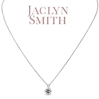 Lab Created Jaclyn Smith 1/4 Carat Moissanite Solitaire Necklace White Gold With Free Chain