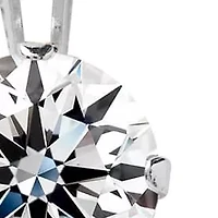 Lab Created Jaclyn Smith 1/ Carat Moissanite Solitaire Necklace Gold With Free Chain