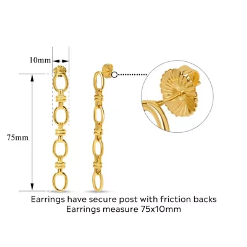 Francesca Gold Drop Earrings