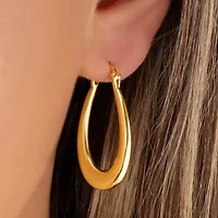 Perla Gold Hoop Earrings