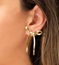 Sofia Gold Bow Earrings
