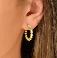 Alessandra Gold Hoop Earrings