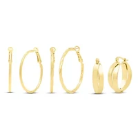 Martha Stewart Everyday Gold Large Hoop Earrings Set of 3