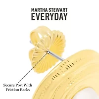 Martha Stewart Everyday Thick Pearl Stud Earrings In Gold