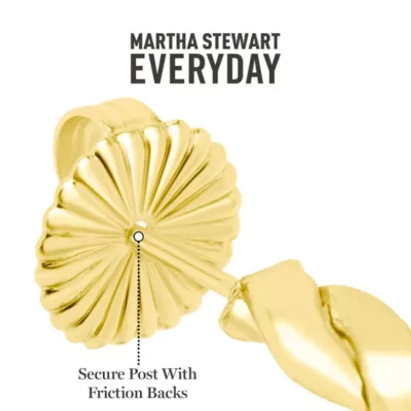 Martha Stewart Everyday Preppy Hoop Earrings In Gold