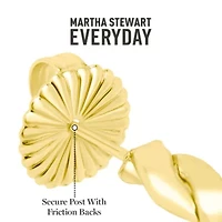 Martha Stewart Everyday Preppy Hoop Earrings In Gold