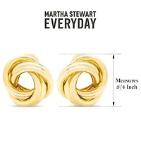 Martha Stewart Everyday Circle Stud Earrings In Gold