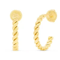 Martha Stewart Everyday Cord Hoop Earrings In Gold