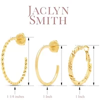Jaclyn Smith Classic Gold Hoop Earrings Set of 3