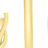 Jaclyn Smith Textured Gold Hoop Earrings Set of 3