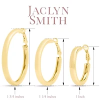 Jaclyn Smith Shiny Gold Hoop Earrings Set of 3