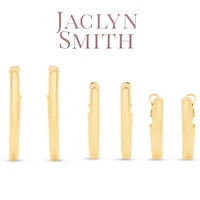 Jaclyn Smith Shiny Gold Hoop Earrings Set of 3