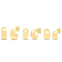 Jaclyn Smith Petite Gold Hoop Earrings Set of 3
