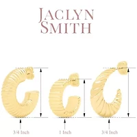 Jaclyn Smith Statement Gold Hoop Earrings Set of 3