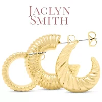 Jaclyn Smith Statement Gold Hoop Earrings Set of 3