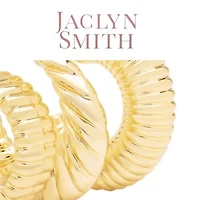 Jaclyn Smith Statement Gold Hoop Earrings Set of 3