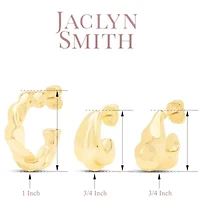Jaclyn Smith Bold Gold Hoop Earrings Set of 3