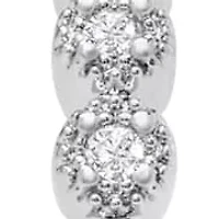 Lab Created 1/4 Carat Sparkling Moissanite Hoop Earrings, 3/4 Inch