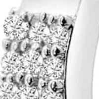 Lab Created 1/2 Carat Triple Sparkling Moissanite Hoop Earrings