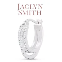 Lab Created 1/2 Carat Triple Sparkling Moissanite Hoop Earrings