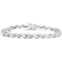 Lab Created 1 Carat Sparkling Moissanite San Marco Bracelet, 7 Inches