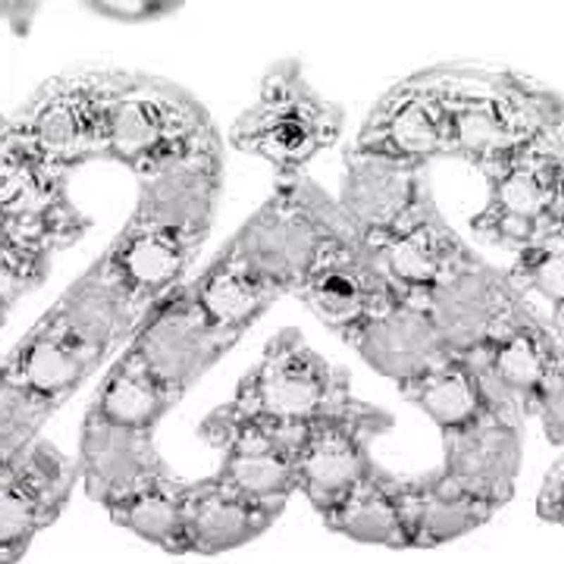 Lab Created 1 Carat Sparkling Moissanite Bracelet With Hearts, 7 Inches