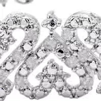 Lab Created 1 Carat Sparkling Moissanite Bracelet With Hearts, 7 Inches