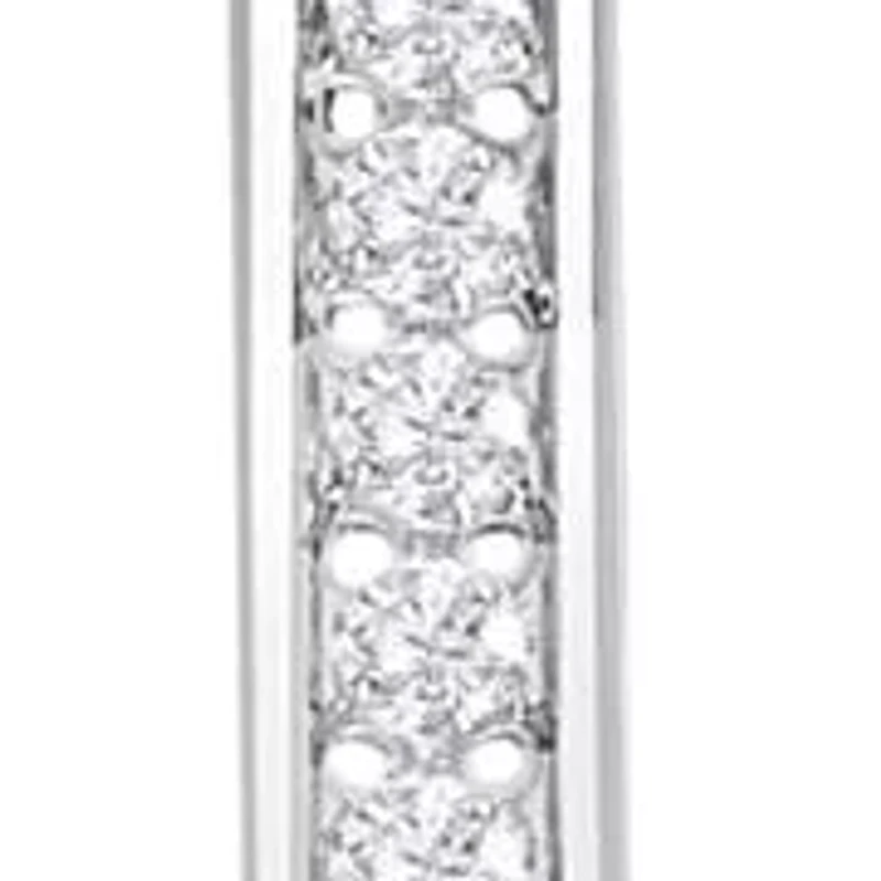 Lab Created 1/4 Carat Sparkling Moissanite Hoop Earrings