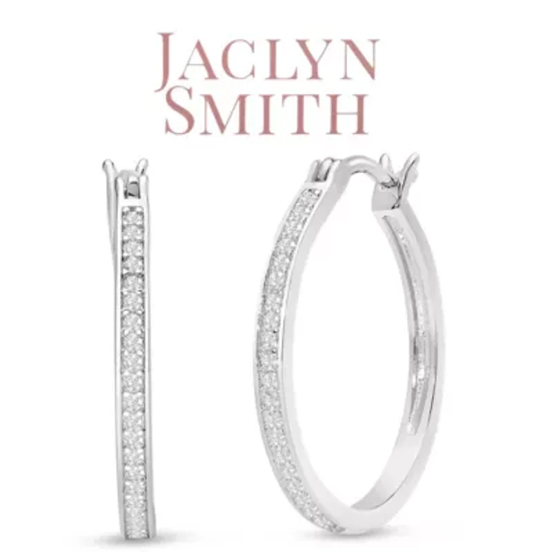 Lab Created 1/4 Carat Sparkling Moissanite Hoop Earrings