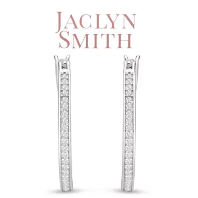 Lab Created 1/4 Carat Sparkling Moissanite Hoop Earrings