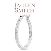 Lab Created 1/4 Carat Sparkling Moissanite Hoop Earrings