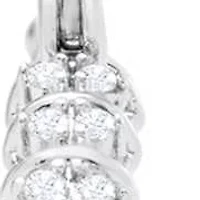 Lab Created 1/2 Carat Sparkling Moissanite Hoop Earrings, 1 Inch