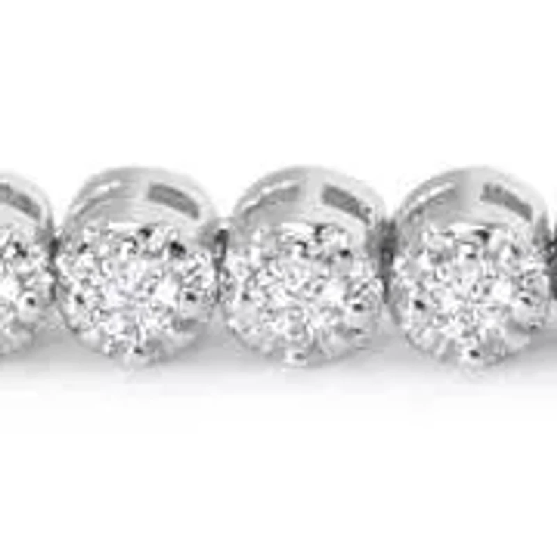Lab Created 1 Carat Sparkling Moissanite Adjustable Bolo Slide Tennis Bracelet
